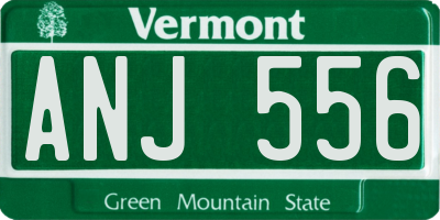 VT license plate ANJ556