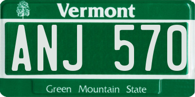 VT license plate ANJ570