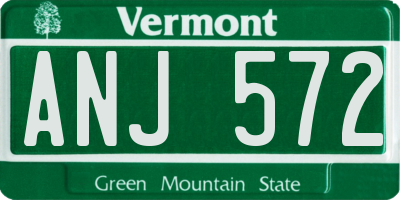 VT license plate ANJ572