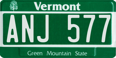 VT license plate ANJ577