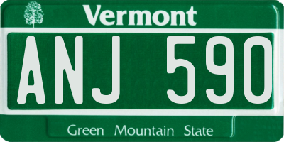 VT license plate ANJ590