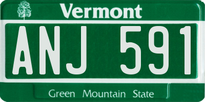 VT license plate ANJ591