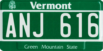 VT license plate ANJ616