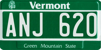 VT license plate ANJ620
