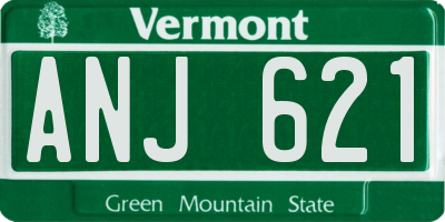 VT license plate ANJ621