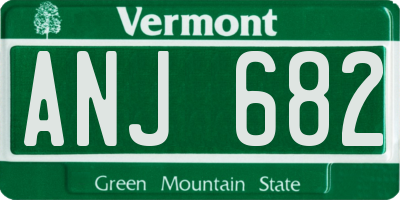 VT license plate ANJ682