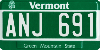 VT license plate ANJ691