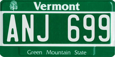 VT license plate ANJ699