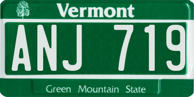 VT license plate ANJ719