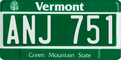 VT license plate ANJ751