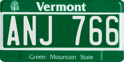 VT license plate ANJ766