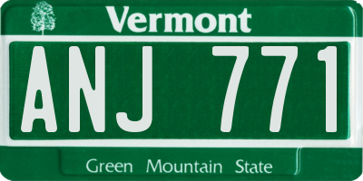 VT license plate ANJ771