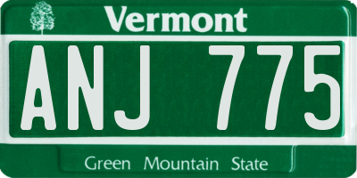 VT license plate ANJ775