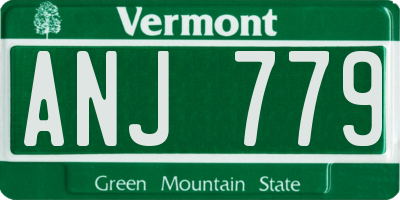 VT license plate ANJ779