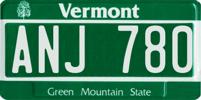 VT license plate ANJ780