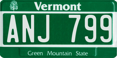 VT license plate ANJ799