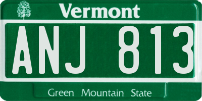 VT license plate ANJ813