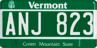 VT license plate ANJ823