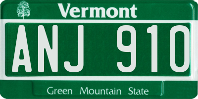 VT license plate ANJ910