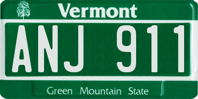 VT license plate ANJ911