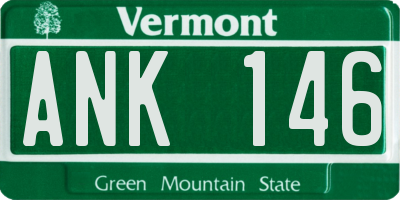 VT license plate ANK146