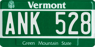 VT license plate ANK528