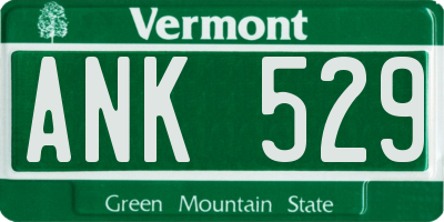 VT license plate ANK529