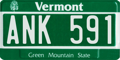 VT license plate ANK591
