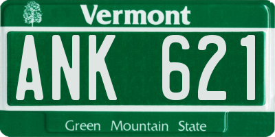 VT license plate ANK621