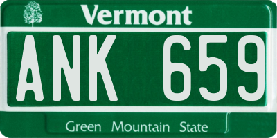 VT license plate ANK659