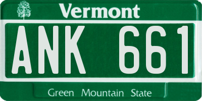 VT license plate ANK661