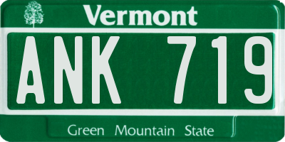 VT license plate ANK719