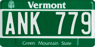 VT license plate ANK779