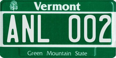 VT license plate ANL002