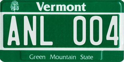 VT license plate ANL004