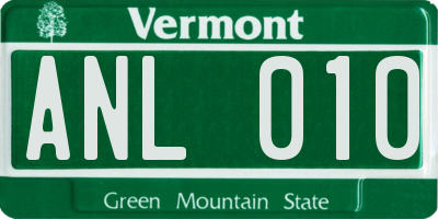 VT license plate ANL010