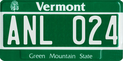 VT license plate ANL024