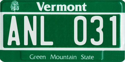 VT license plate ANL031