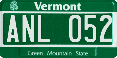 VT license plate ANL052