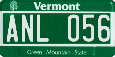 VT license plate ANL056