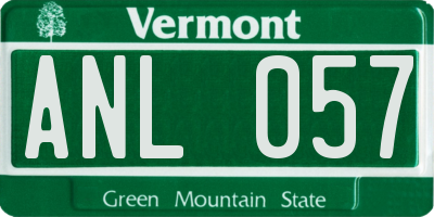 VT license plate ANL057