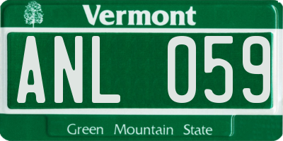 VT license plate ANL059