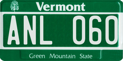 VT license plate ANL060