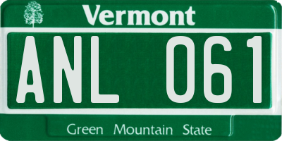 VT license plate ANL061