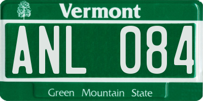 VT license plate ANL084