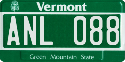 VT license plate ANL088