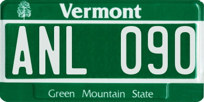 VT license plate ANL090