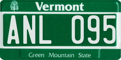 VT license plate ANL095