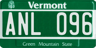 VT license plate ANL096