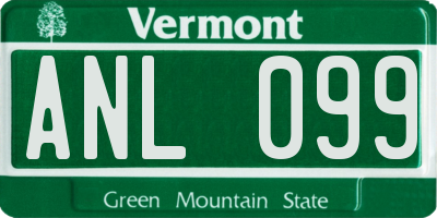 VT license plate ANL099